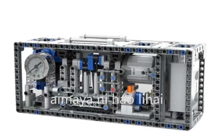 Building block MOC-73513 air compressor electric air pump technology small particle pneumatic dynamic assembly toy model