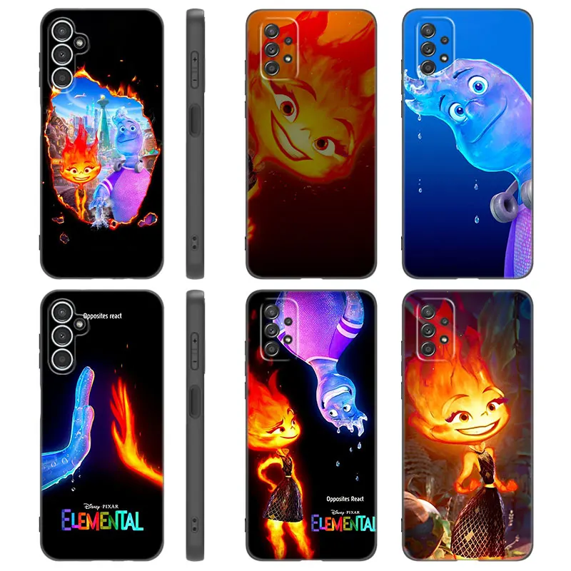 Disney Elemental Phone Case For Samsung A13 A22 A24 A32 A23 A25 A34 A35 A52S A53 A54 A55 A73 5G A12 A14 A15 A31 A33 A50 A51 A72