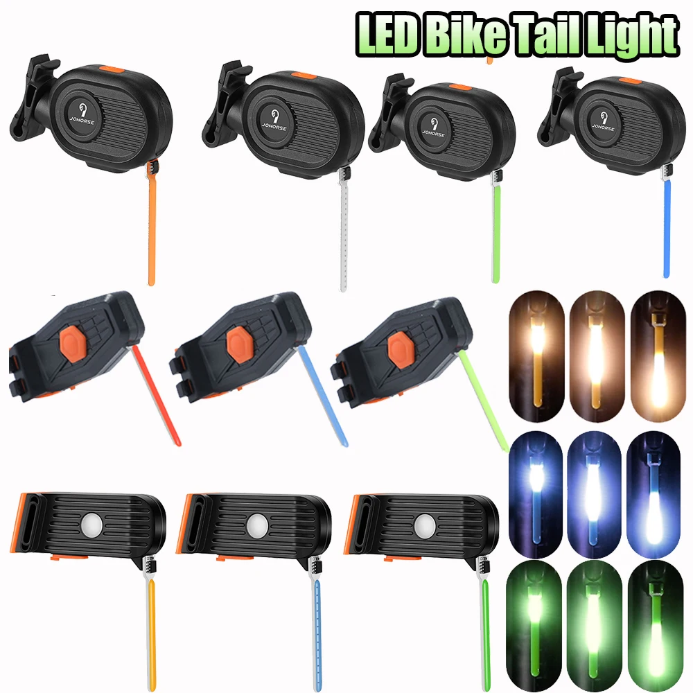 Bicycle Rear Light Running Water Pilot Lights Bicycle Taillights Night Riding Lights Safety Warning Lights Bike