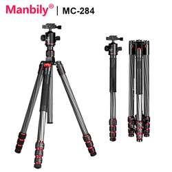 Manbily Professional Carbon Fiber Tripod MC-284 Camera Stand for Canon DSLR Travel Bird Watching Bracket Max load 8KG 28mm Tube