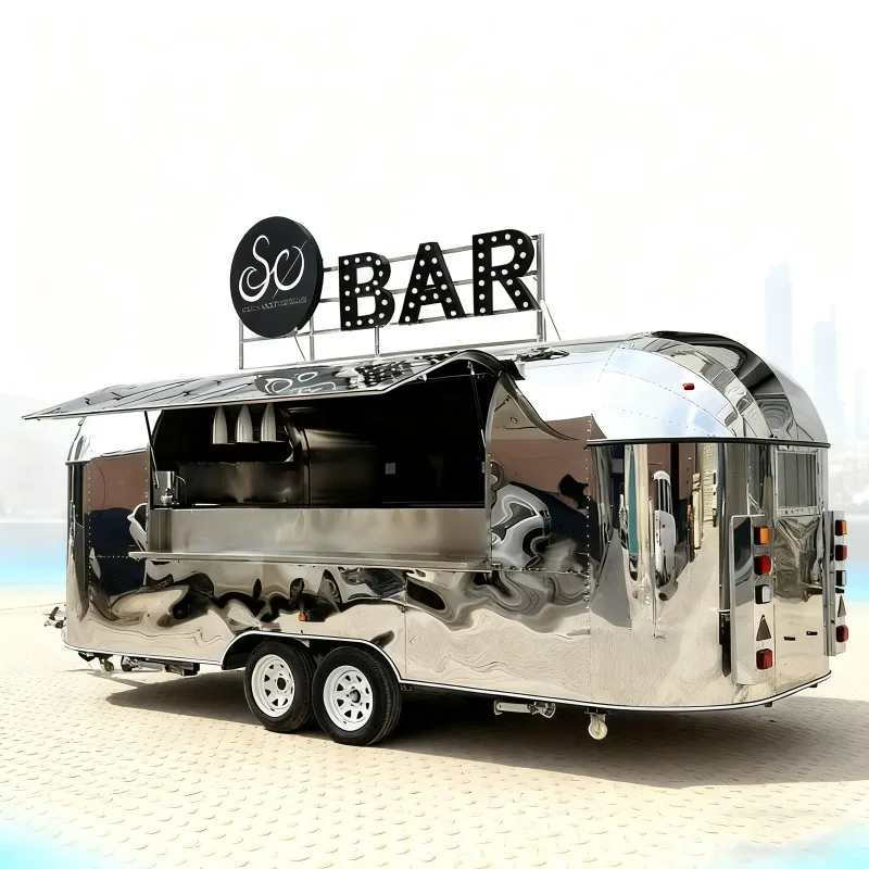 Commercial Food Truck for Sale Mobile Kitchen Trailer with Taco Cart Ice Cream Stand for Events
