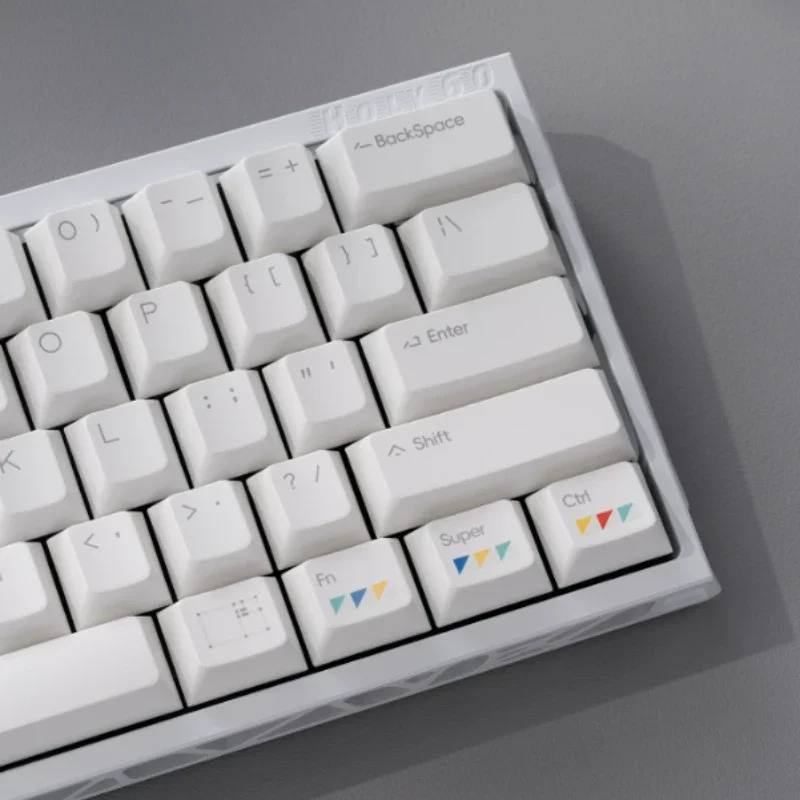 Custom Keycaps Set PBT Sublimation Cherry Profile Keyboard Caps White Keycap for Mechanical Keyboard Accessories