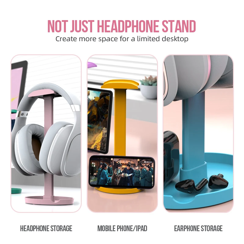 Z2 Universal Headphone Stand Portable Gaming Earphone Holder Rack Desktop Organizer Headset Display Bracket Untuk AirPods