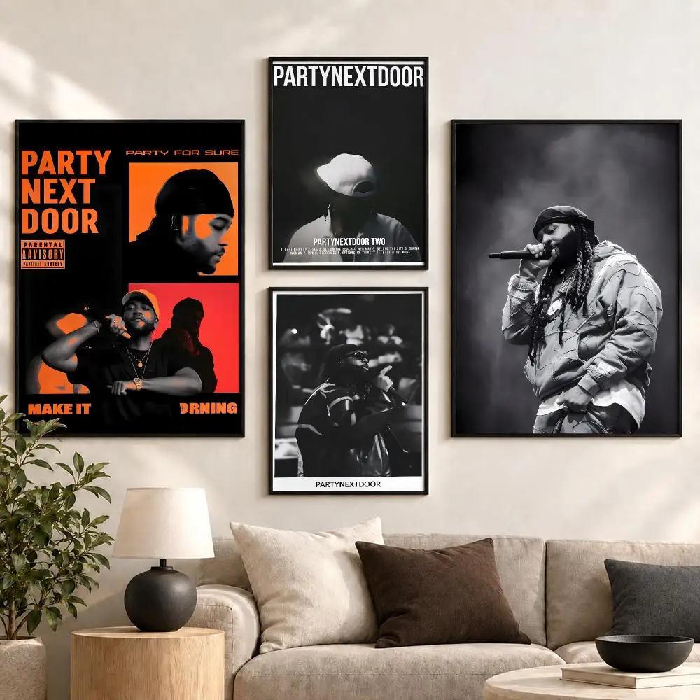 PARTYNEXTDOOR RnB Singer Album Music Retro 90s Art Poster Aesthetic Art Print for Bedroom & Living Room Decor, Unframed