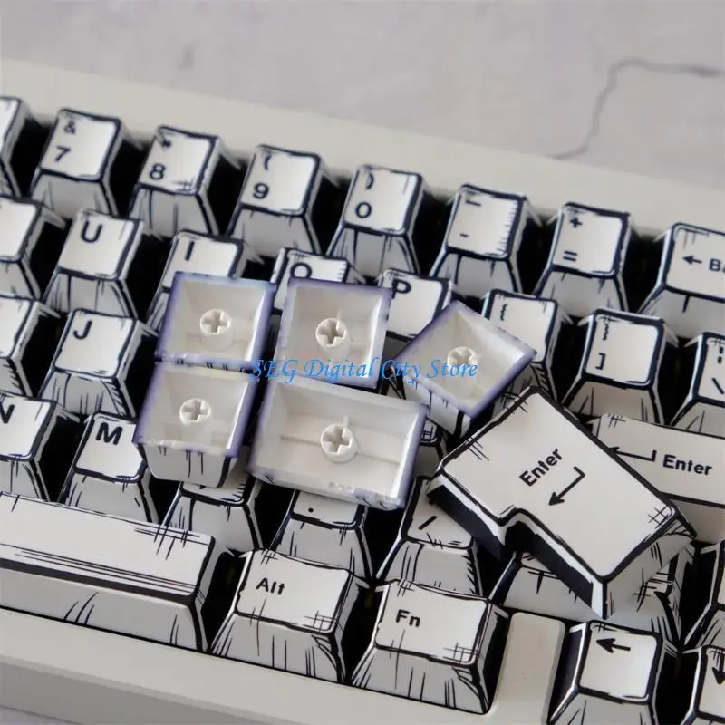 Keycaps graffiti U75B với công nghệ thăng hoa nhiệt độ phai màu thiết kế chống lại bàn phím cơ của bạn