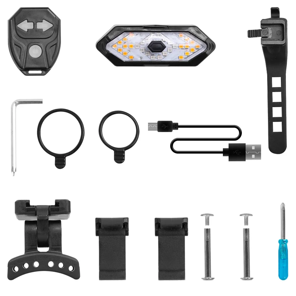 Warning Light for Niu KQi1 KQi2 KQi3 Electric Scooter Taillight USB Rechargeable Lamp Kickscooter Turn Signal Lights Accessories