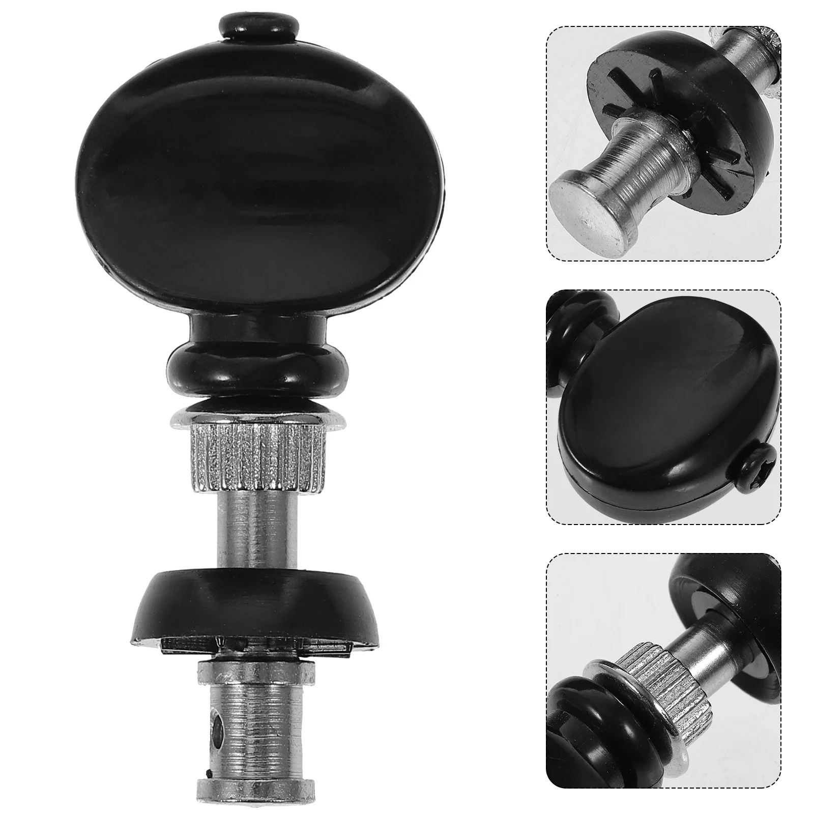 4 個の弦楽器チューニングペグ ウクレレチューナー ホワイトボタン付き スチールセンターピン ギターマンドリン用の調整可能な圧力