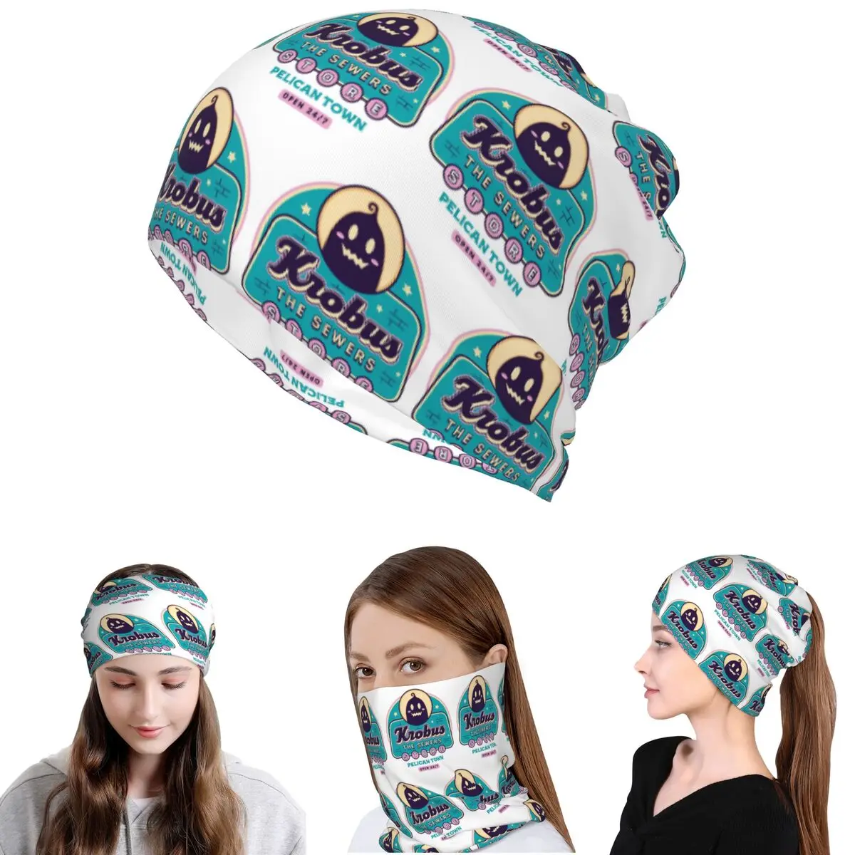 Krobus The Sewers Merchant Stardew Valley Bandana, Halstuch, Wickelschal, Mehrzweck-Stirnband, Mütze, Unisex, für Erwachsene, waschbar