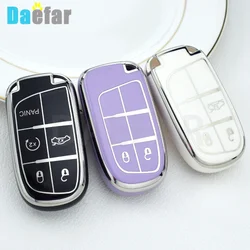 For Jeep Renegade Compass Grand Cherokee for Chrysler 300C Wrangler Dodge 5 Buttons TPU Car Key Cover Case Fob Car Accessaries