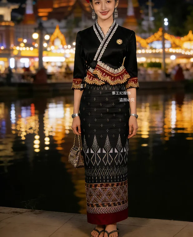 

Thailand Traditional Clothing Thai Dress Dai Vintage Stage Suit Spring New