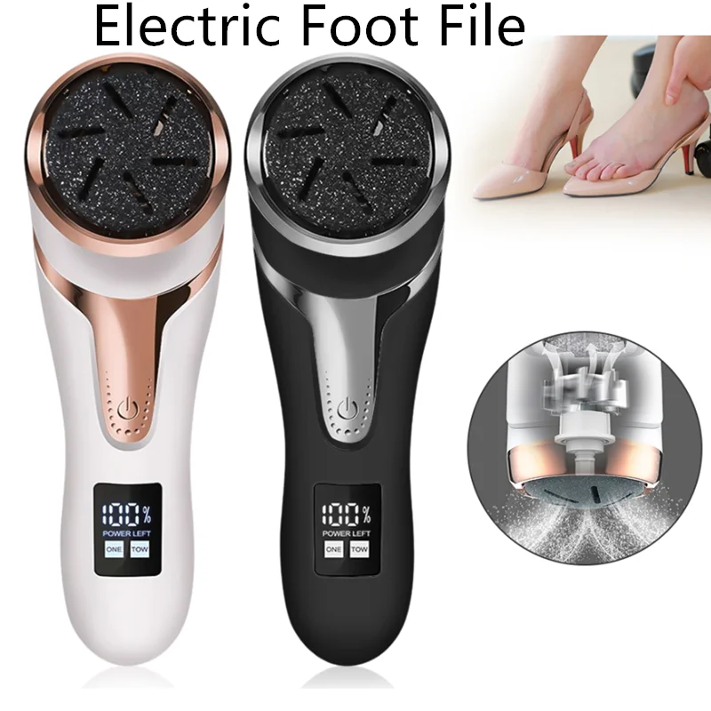 Professional Callus Remover For Electric Foot File 2 Speeds Sandpaper Rechargeable Pedicure Dead Skin Care