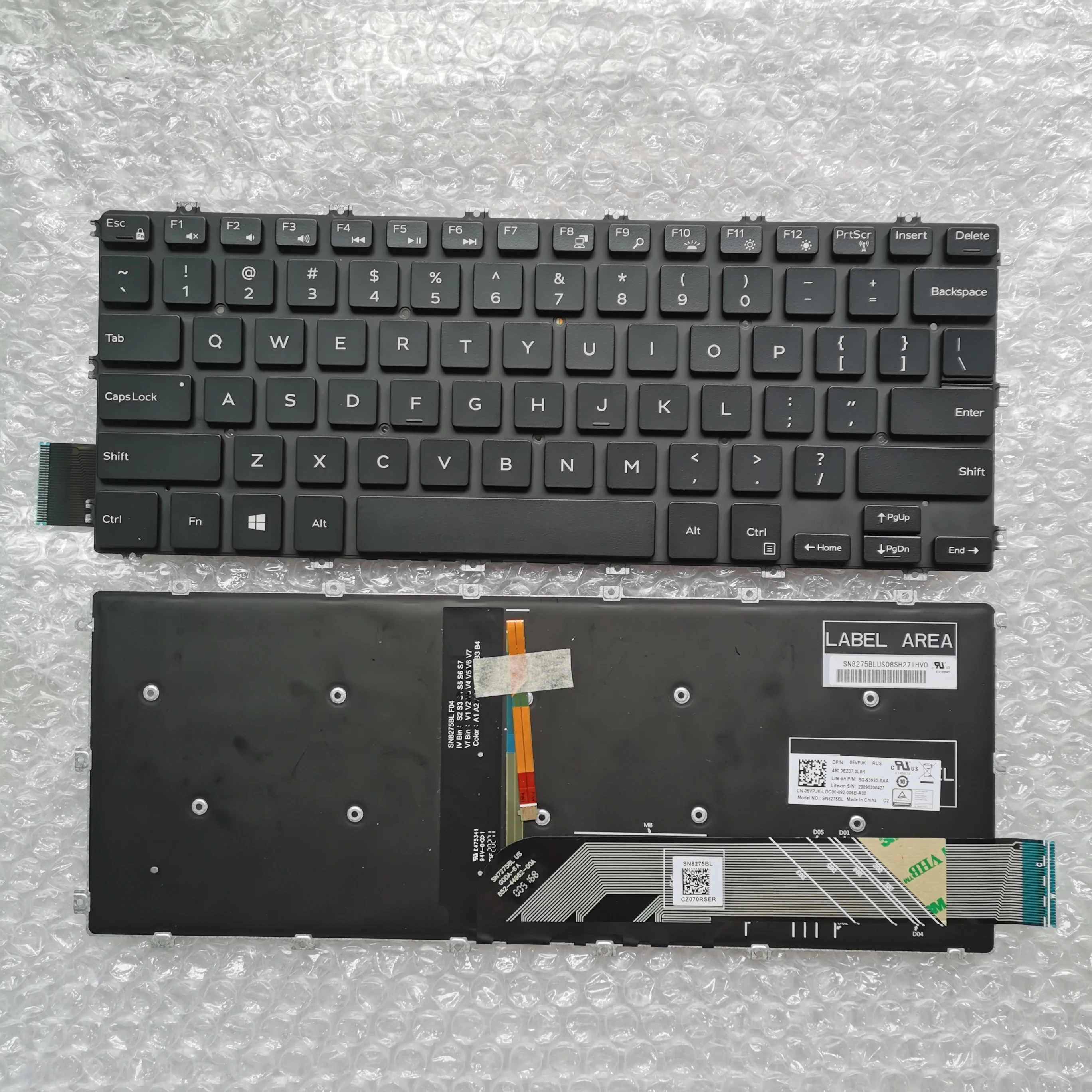 XIN for DELL Vostro 5481 5581 V5481 V5581 Inspiron 5480 5481 5482 5485 Laptop Keyboard US Backlight Black with White Printing