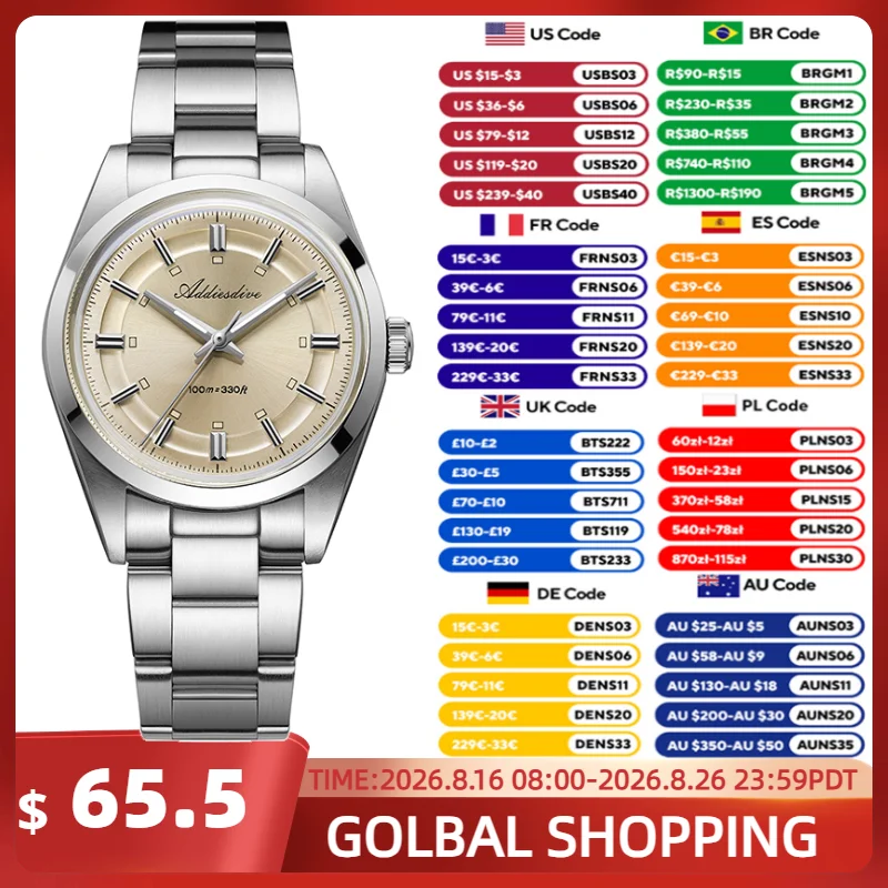 Luxury Watch Hand - ADDIESDIVE – montre à Quartz de