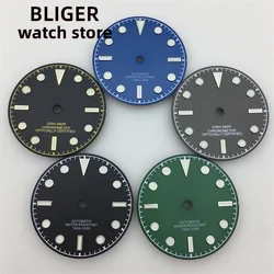 BLIGER 29mm dial Black gray Green Blue dial Green luminous Suitable for NH34 NH35 NH36 ETA 2824 PT5000 Miyota DG series movement