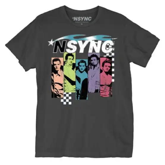 NSYNC Photo Mens T shirt Boy Band 90s Officially Licensed Merch Boyfriend Justin Timberlake JC Lance Joey Chris