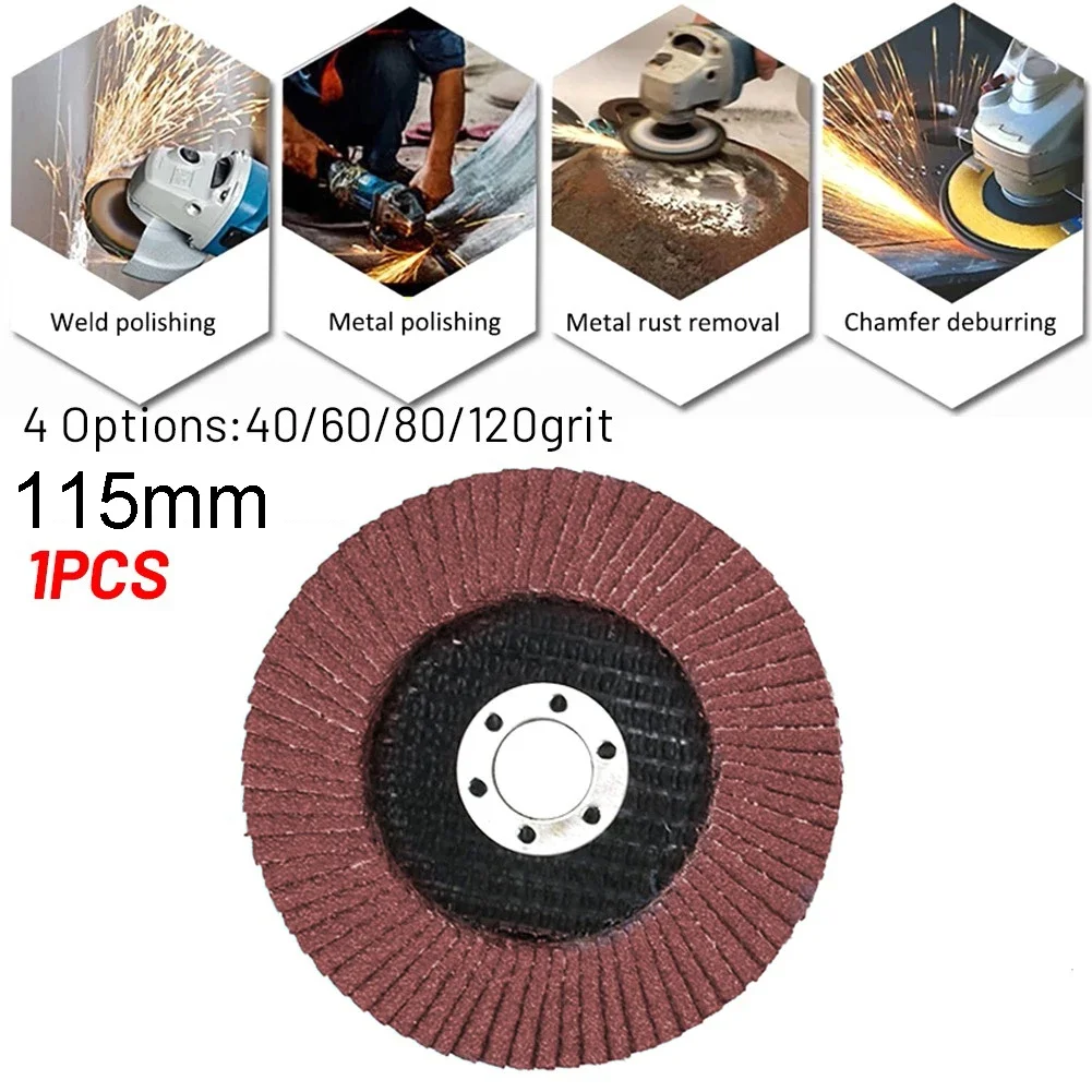 

1pc Sanding Discs 115mm/4.5" Flap Discs Grinding Wheels Blades For Angle Grinder Polishing Of Metal Wood 40-120grit