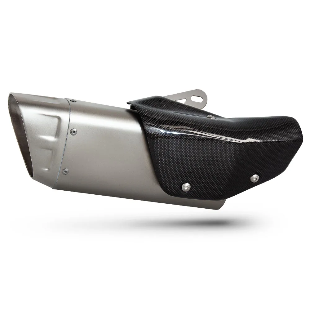 

51MM Exhaust Muffler Universal Motorcycle Escape Tail Tube with Carbon Anti-scald cover For 450NK 300SR ZX4RR RS457 Z400 MT07 R3