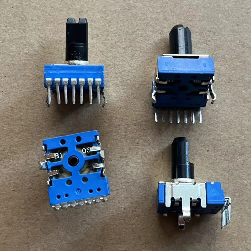 For RK14 Dual Potentiometer B10K B103 Single Row 7Pin Amplifier Volume Potentiometer Shaft Length 13MM