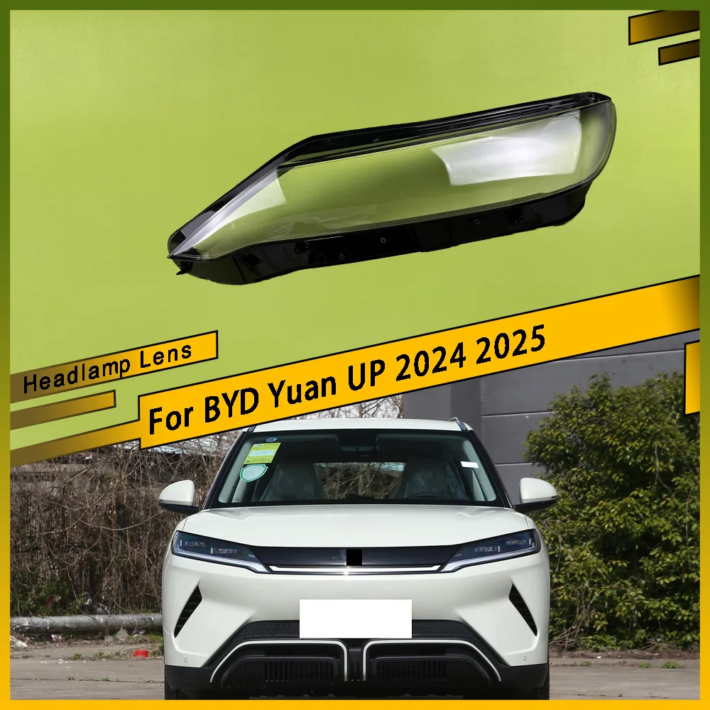 

For BYD Yuan UP 2024 2025 Left Right Transparent Headlight Lens Cover Headlamp Lampshade Lampcover Head Lamp Glass Shell