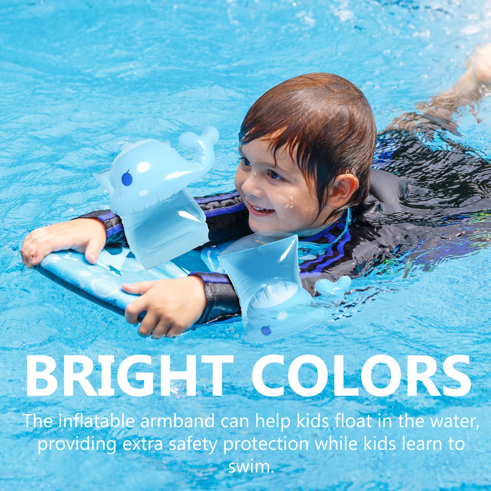 Mangas flotantes de natación para piscina, flotador de brazo inflable, flotadores de Pvc para niños pequeños, 2 uds.
