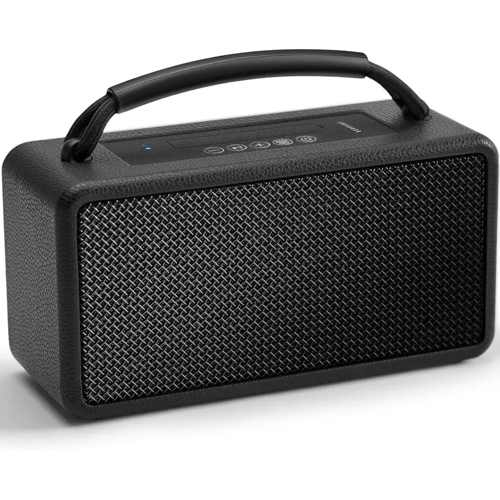

High-Power 80W Bluetooth Speaker: 20-Hour Playtime, Rich Bass, AUX/USB, TWS Compatible, Ideal for Outdoors & Home (Black)
