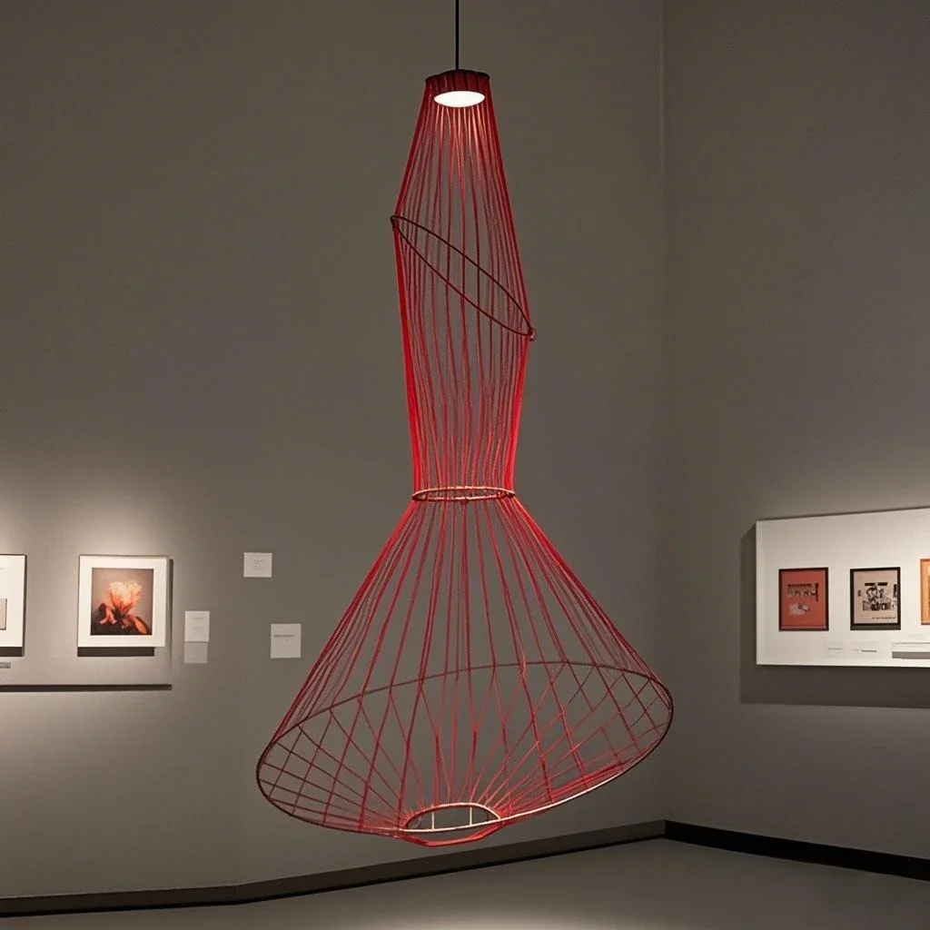 

Line Pendant Chandelier Nordic Designer Hanging Lamp For Staircase Stairway Loft Showroom Simplicity Lights Fixtures