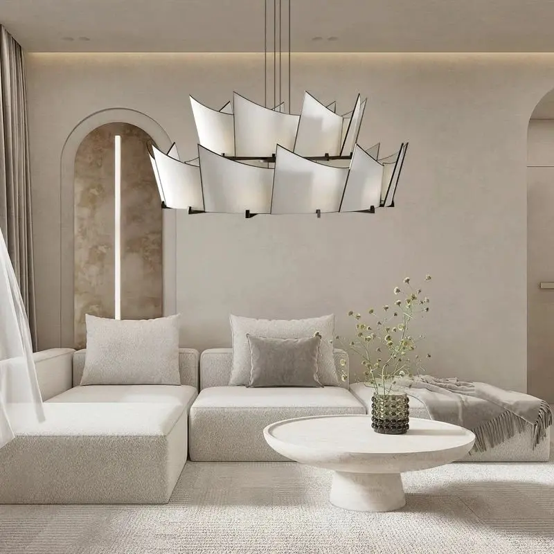 أسود أبيض زن على غرار الكلاسيكية الصينية قلادة ضوء مصباح السقف الرئيسي لغرفة المعيشة، غرفة الطعام غرفة خاصة صندوق المطعم