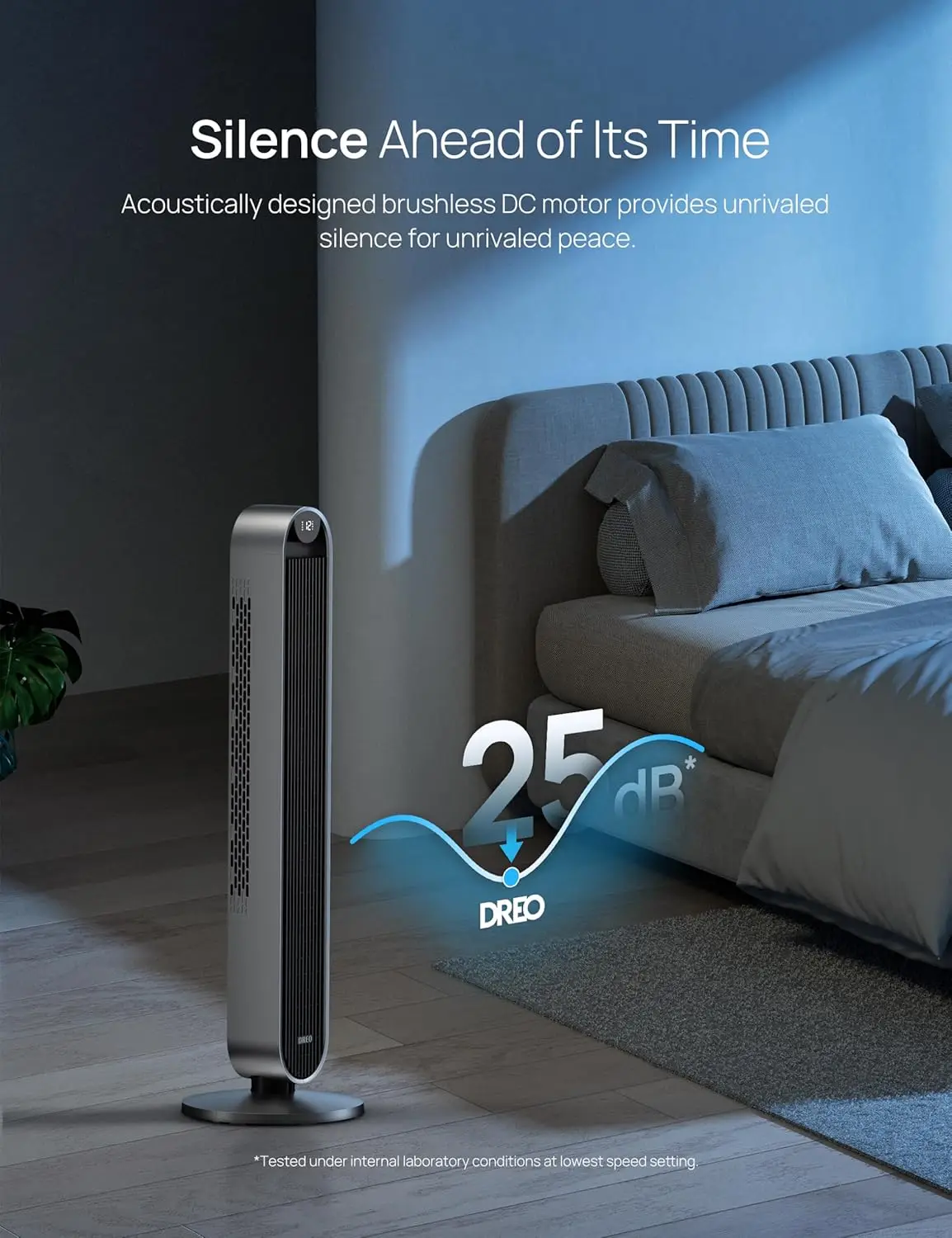 Tower fan for bedroom, 12 speed, 4 mode, 12 hour timer cooling fan for home, living room
