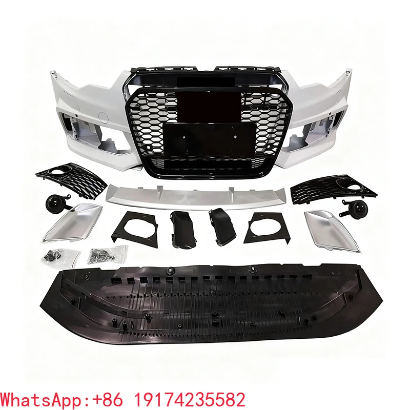 

For Factory Directly Supply Car Body Kit Facelift Front Bumper With Grille For A6 S6 C7 Upgrade To RS6 Style 2013-2015