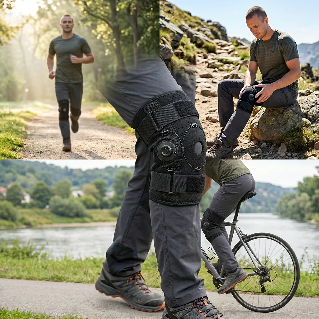 1pc Knee Brace Memory Foam for Running Hiking Cycling Basketball Joint Stabilizer Breathable Compression Support Durable