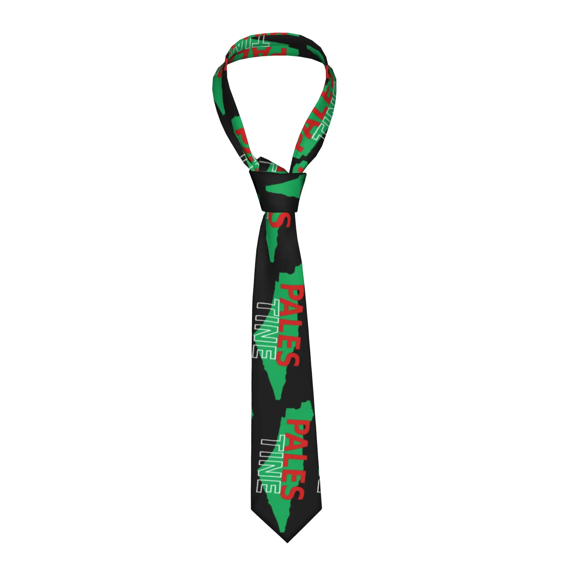 Palestine Flag  Tie  Wedding Neck Ties Classic Casual Neck Tie For Male Custom DIY Collar Tie Necktie Gift