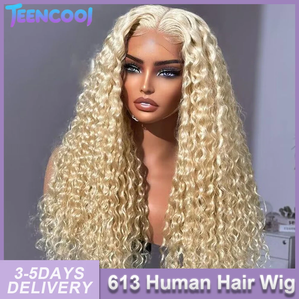 

Deep Wave Curly Honey Blonde 613 Lace Front Human Hair Wigs 200% Density 13x6 Hd Lace Frontal Wig 13x4 HD Lace Front Human Hair Wig Brazilian Pre Plucked Hairline
