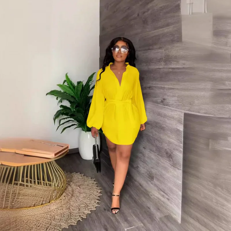 Casual Bubble Sve V-Ne Maxi Dr plus Size Spring Autumn Women's Faion Modern Sle Polyester Ultra Soft Long Sve ...