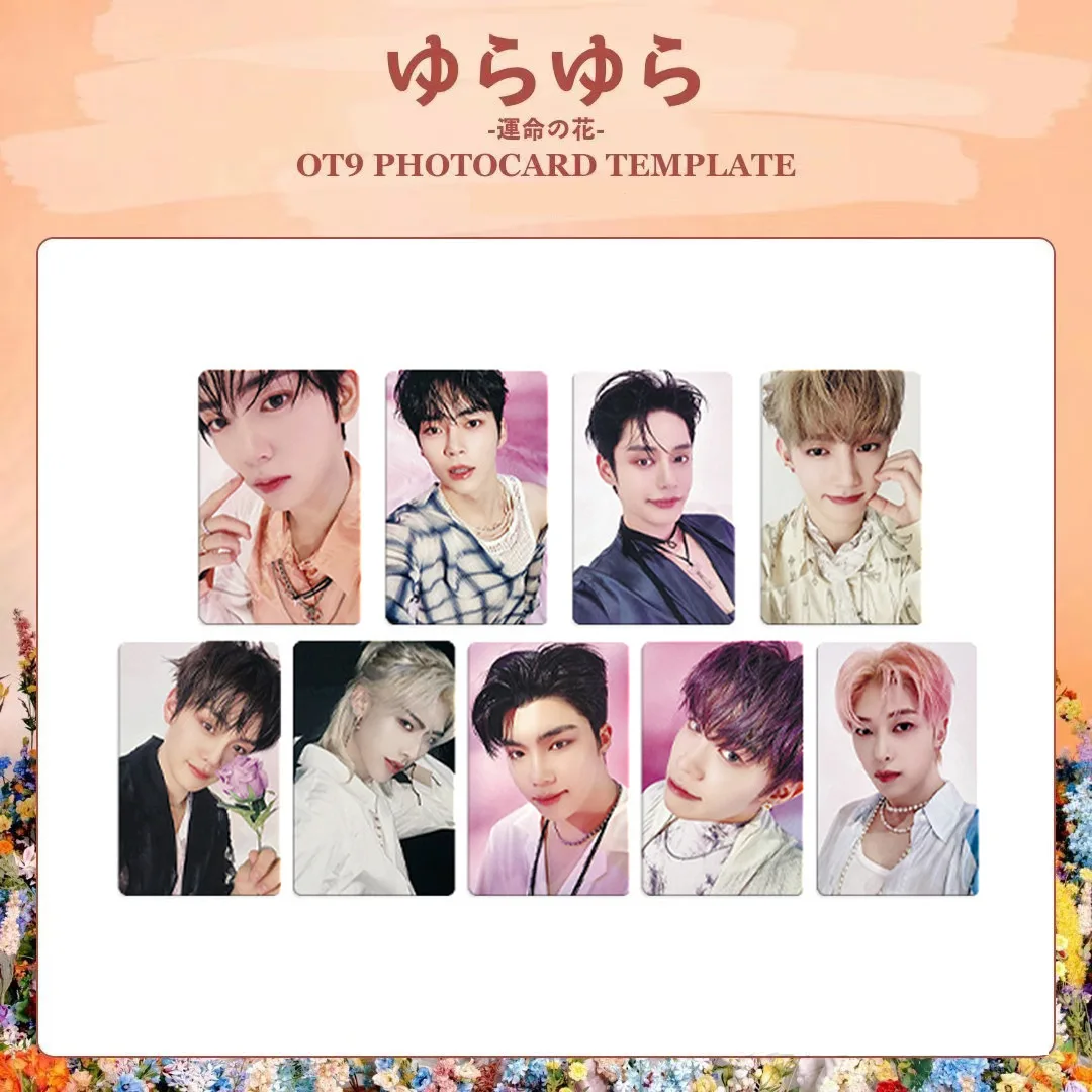 Kpop ZB1 9Pcs/set Swaying Flower Of Destiny Album LOMO Card Greeting Postcard ZhangHao HanBin JiWoong Gifts