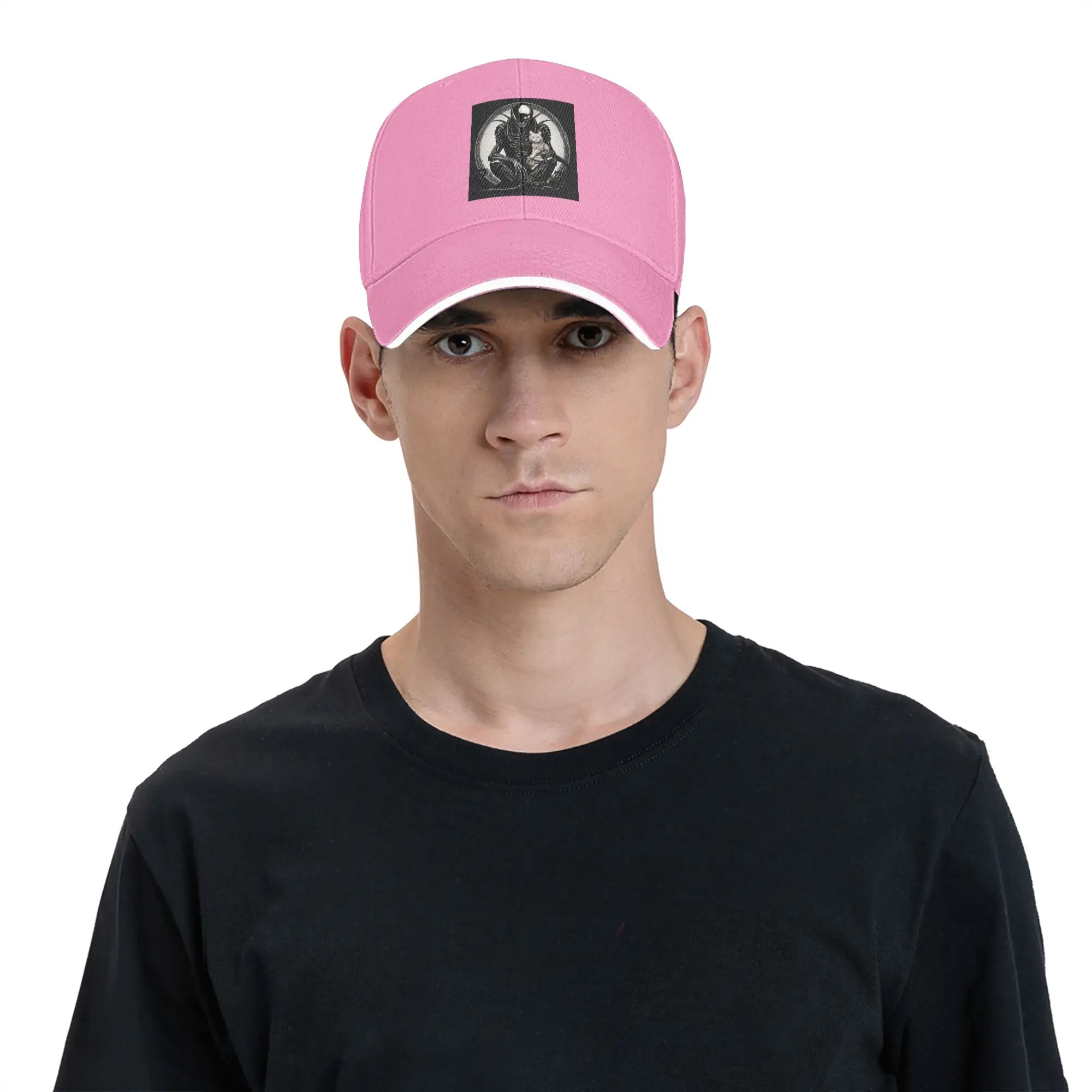 Xenomorph and a cat Cap Fashion Baseball Caps Adjustable Hat Hip Hop Summer Unisex Baseball Hats Customizable Polychromatic
