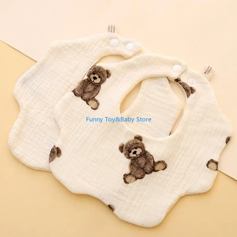 

Soft Bib for Baby Eating Newborn Drooling Bib High Absorbent Burp Cloth Neck Scarf Infant Unisex Breathable Teething Bib C90B