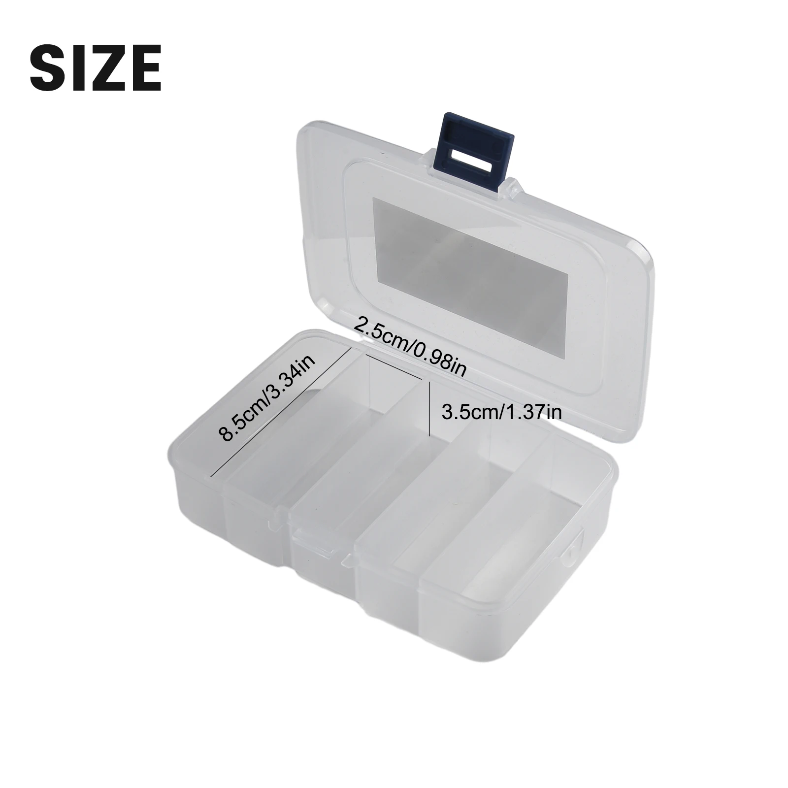 2022 New Tool Screws Box Transparent 14.3*9*3.5 Cm 1PCS Box Craft Organizer IC Storage PP Small Part Container