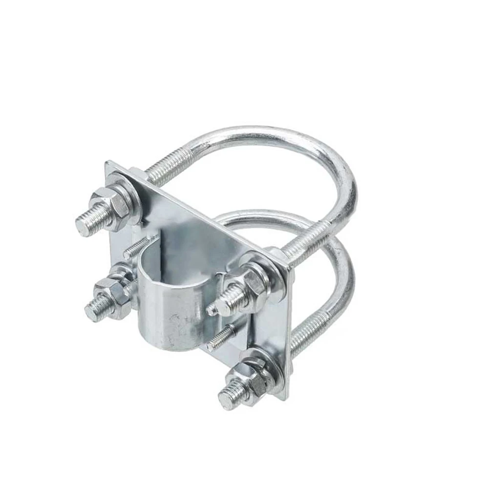 Balcony Installation Stable Anti-sway Connection Galvanized Finish For Satellite Antennas Adjustable Mast Clamp For Rv