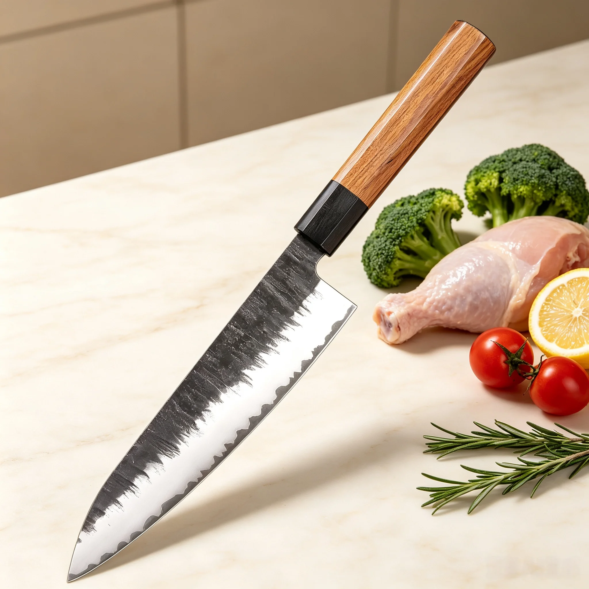 Hand Forged Chef Cooking Cutlery, Multi-purpose Kitchen Prep Cutlery for Home & Restaurant, Suitable for Meat, Vegetable, Steak