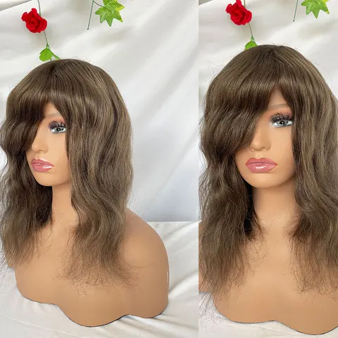 Натуральные волосы Eseewigs топпер 12 дюймов коричневый 4 шт