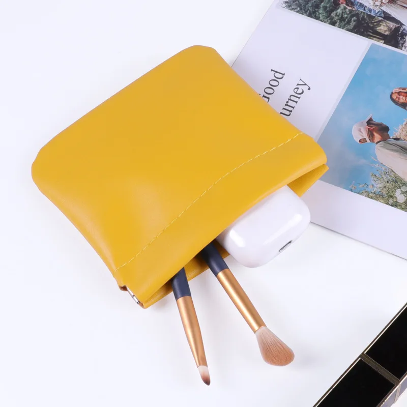 1 pcs Travel Makeup Bag Lipstick Key Earphone Data Cables Organizer Pouches Card Holder Coin Purse Automatic Closure Storage Bag