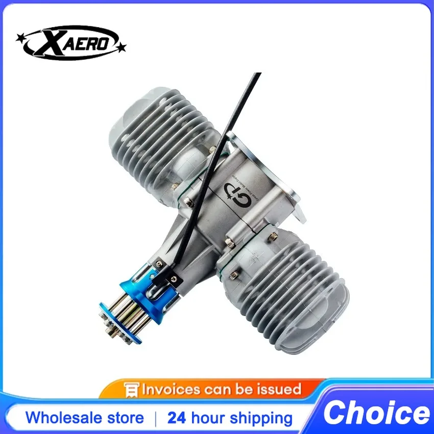 

GP-123 V2 123cc Gas Engine, Upgraded 2-Stroke Twin Cylinder RC Aircraft Engine, High Power 11.5HP