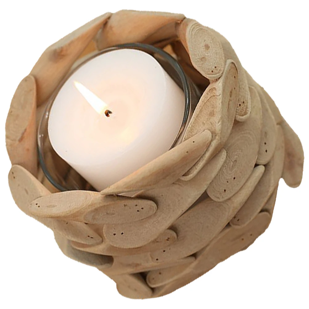 

Wooden Holders Round Wood Holder For Home Decor Tea Light Stand Table Party Wedding Gift Ornament