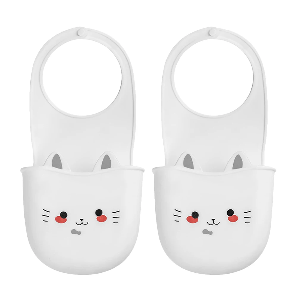 

2pcs Kitchen Faucet Shelf Cat Shape Hanging Basket Drain Sponge Holder Drying Organizer Silicone Storage Holder Household