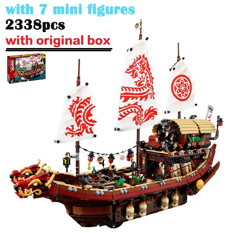

With Original Box 2367Pcs Ninja Ship Blocks Building Sets Bricks Gifts Children 70618 06057 180090 Christmas And Birthday Gifts