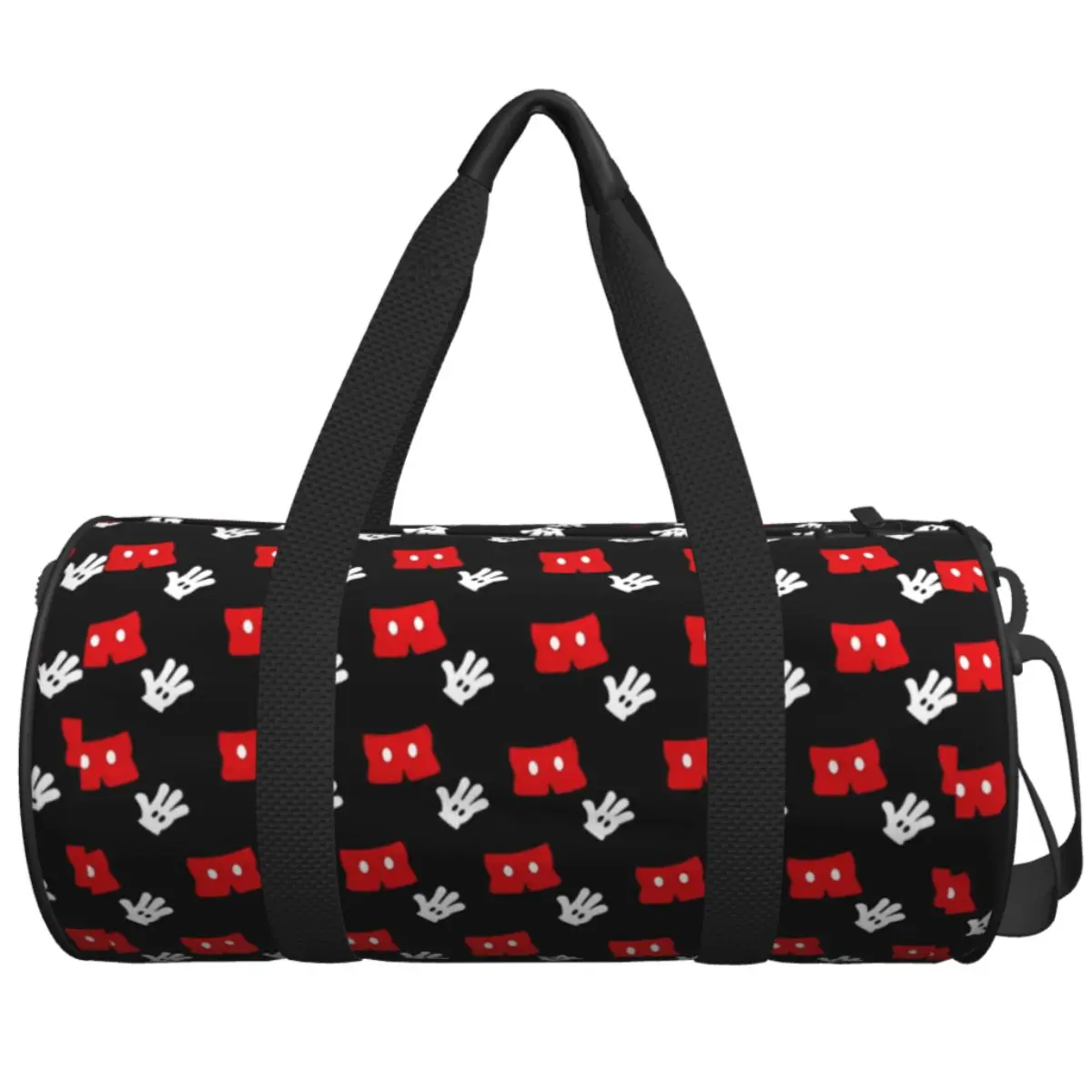 Men's Travel Bag Mickey Mouse Doodle Graffiti Gym Bag Large Capacity Outdoor Printed Handbag Vintage Luggage Sports Bag