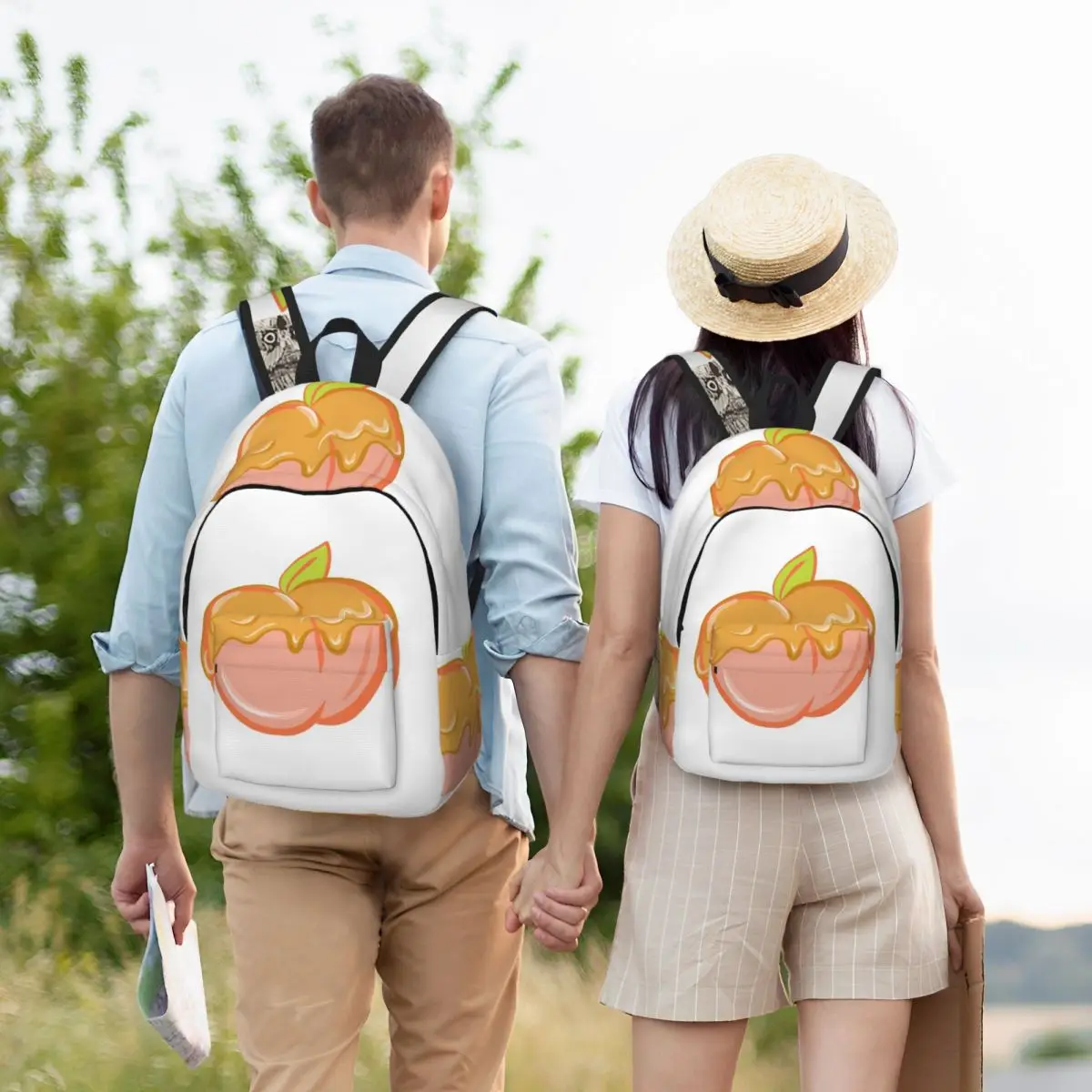 

Рюкзак Honey Peaches, студенческая сумка для книг для мальчиков и девочек, детская школьная сумка, компьютерные сумки на плечо для мужчин и женщин