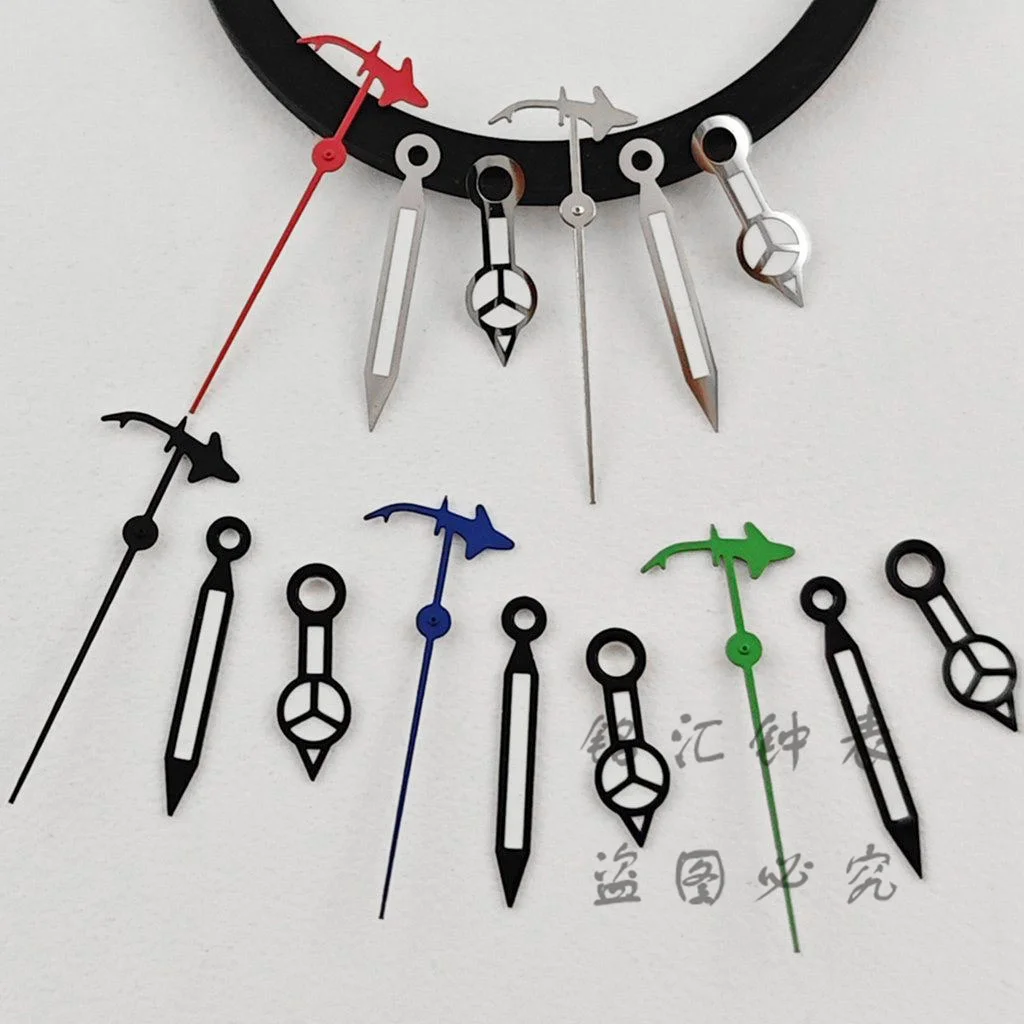 NH35 Hands Watches Pointers Green Luminous Watch Hands Shark Second Hands For NH34 NH35 NH36 NH38 NH39 NH70 NH72 Movement