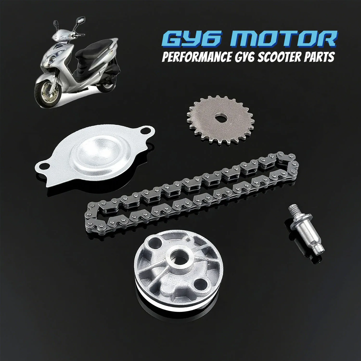 GY6 125 150 1P52QMI 157QMJ Engine Oil Pump Gear for Scooter Electric Start CDI Ignition 4 Stroke New Condition Chain