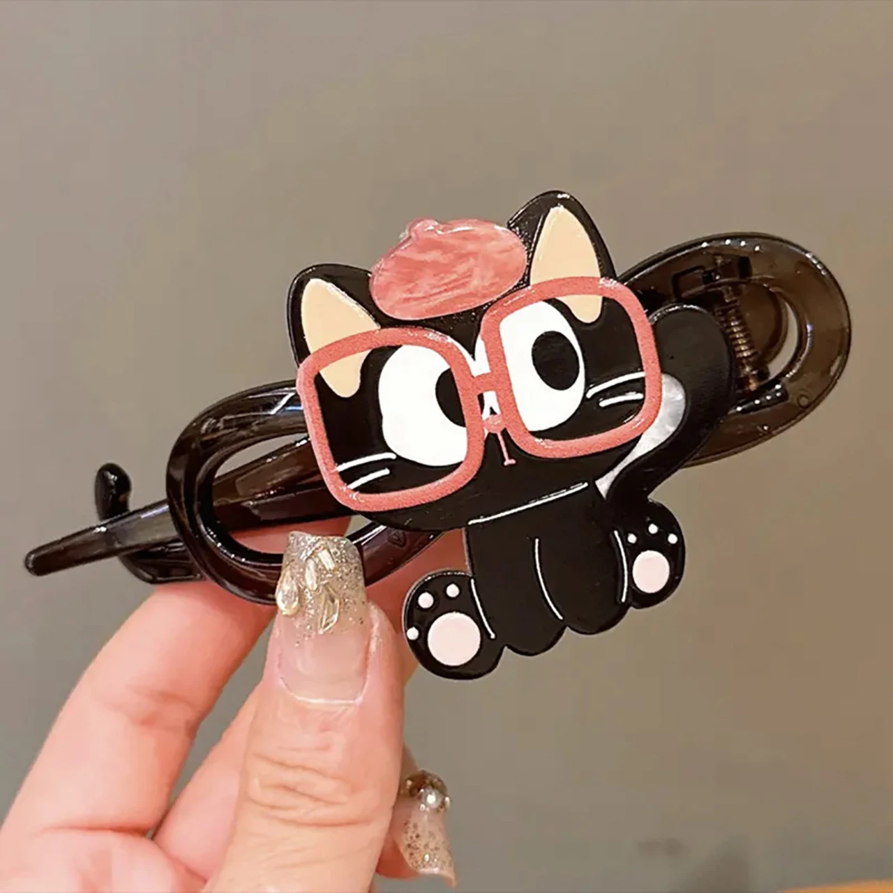 Pinzas para el cabello de animales de dibujos animados para niña, nuevo artefacto para el cabello, Clips giratorios de princesa para niños, accesorios para el cabello para niños